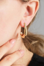 Heliophilia Silver Pendientes Gld - Aykup Dorados con Circonio